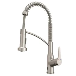 Karran Alston 1.8 GPM Single Lever Handle Lead-free Brass ADA Touchless Kitchen Faucet, Pull-Down, Oil Rubbed Bronze, KKF215SS