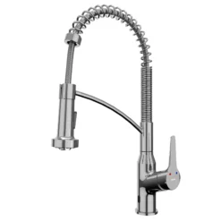 Karran Alston 1.8 GPM Single Lever Handle Lead-free Brass ADA Touchless Kitchen Faucet, Pull-Down, Chrome, KKF215C