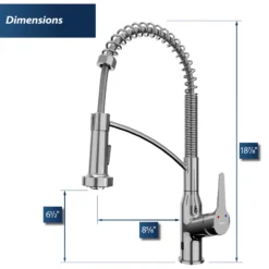Karran Alston 1.8 GPM Single Lever Handle Lead-free Brass ADA Touchless Kitchen Faucet, Pull-Down, Chrome, KKF215C