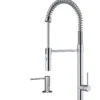 Karran Bluffton 1.8 GPM Single Lever Handle Lead-free Brass ADA Kitchen Faucet, Pull-Down Kitchen, Chrome, KKF220SD35C
