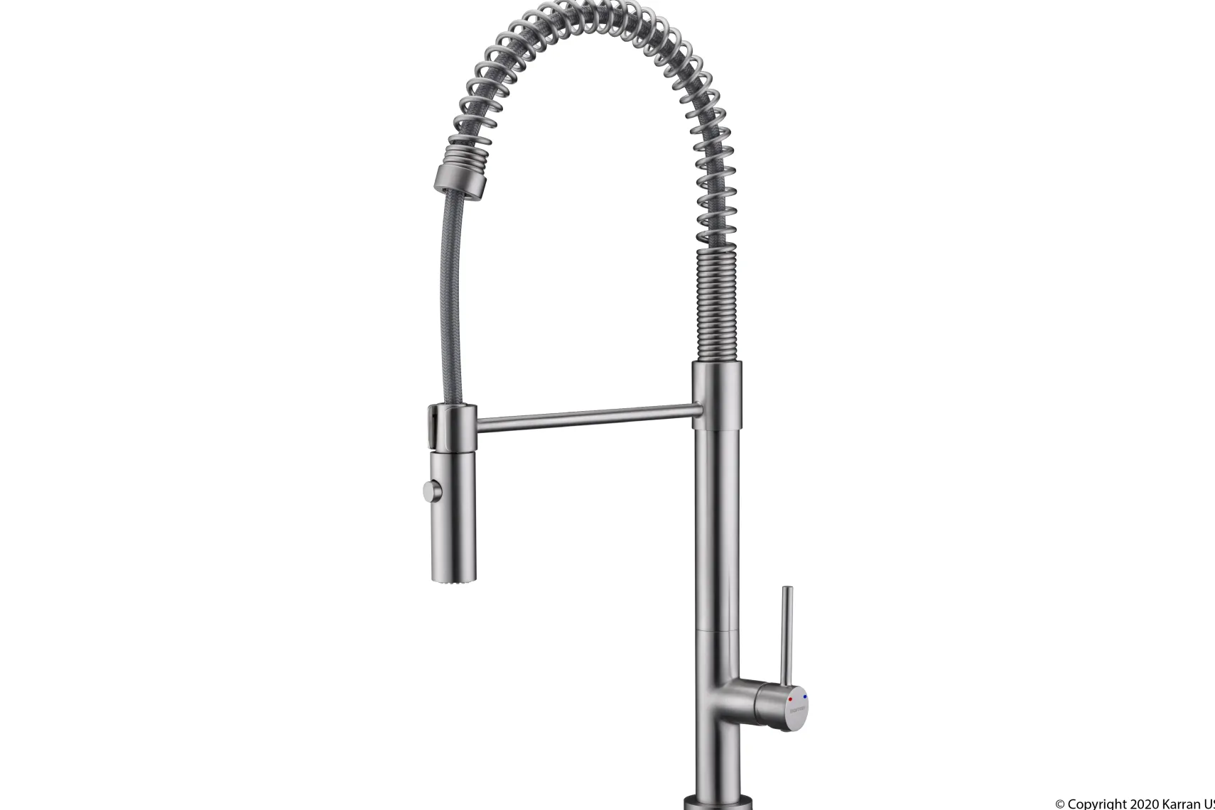 Karran Bluffton Single Lever Handle Lead-free Brass ADA Kitchen Faucet, Pull Down, Stainless Steel, KKF220SS