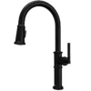 Karran Brampton 1.8 GPM Single Lever Handle Lead-free Brass ADA Kitchen Faucet, Pull-Down, Matte Black, KKF365MB