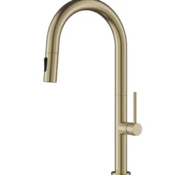 Karran Brynford 1.8 GPM Single Lever Lead-free Brass ADA Kitchen Faucet, Pull-Down, Spot-Free Champagne Bronze, KKF730SFCB