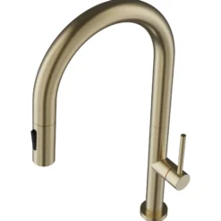 Karran Brynford 1.8 GPM Single Lever Lead-free Brass ADA Kitchen Faucet, Pull-Down, Spot-Free Champagne Bronze, KKF730SFCB