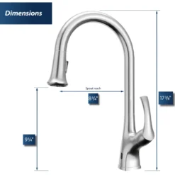 Karran Chantilly 1.8 GPM Single Lever Handle Lead-free Brass ADA Touchless Kitchen Faucet, Pull-Down, Stainless Steel, KKF375SS