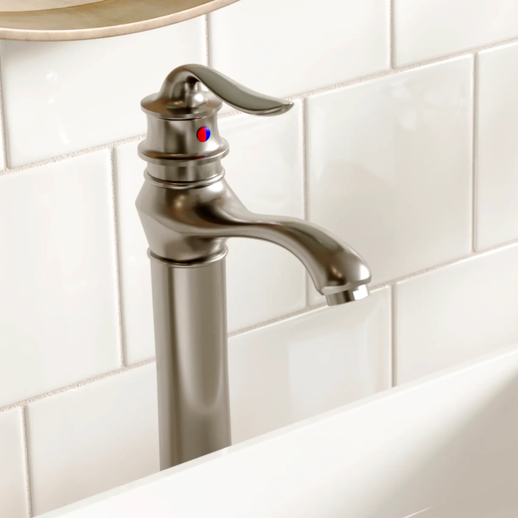 Karran Dartford 1.2 GPM Single Lever Handle Lead-free Brass ADA Bathroom Faucet, Vessel, Stainless Steel, KBF432SS