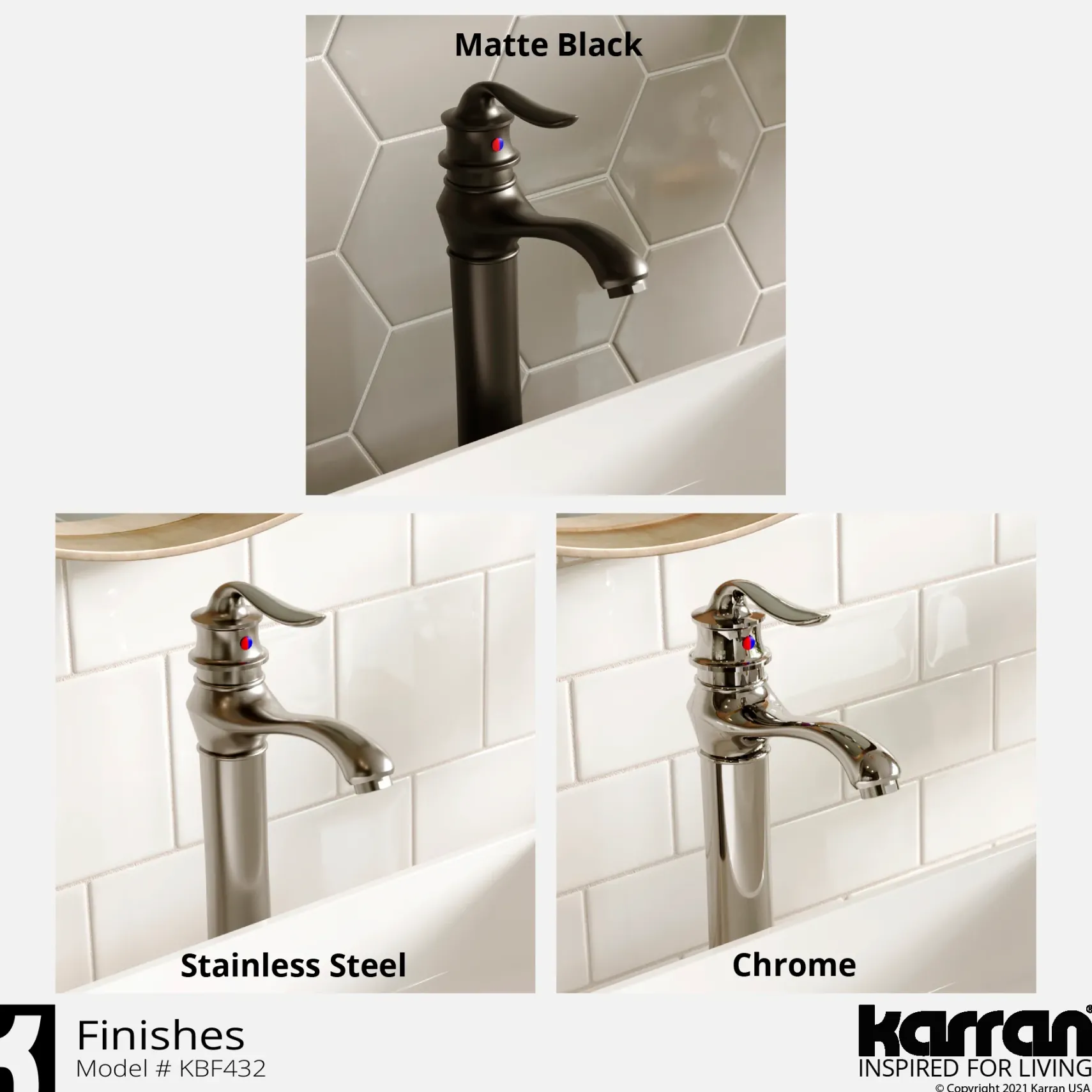 Karran Dartford 1.2 GPM Single Lever Handle Lead-free Brass ADA Bathroom Faucet, Vessel, Stainless Steel, KBF432SS