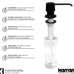 Karran Dockton 1.8 GPM Single Lever Handle Lead-free Brass ADA Kitchen Faucet, Pull-Down Kitchen, Matte Black, KKF250SD25MB