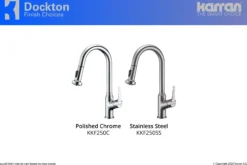 Karran Dockton Single Lever Handle Lead-free Brass ADA Kitchen Faucet, Pull Down, Chrome, KKF250C