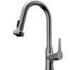 Karran Dockton Single Lever Handle Lead-free Brass ADA Kitchen Faucet, Pull Down, Stainless Steel, KKF250SS