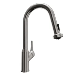 Karran Dockton Single Lever Handle Lead-free Brass ADA Kitchen Faucet, Pull Down, Stainless Steel, KKF250SS