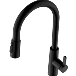 Karran Elmsworth 1.8 GPM Single Lever Lead-free Brass ADA Kitchen Faucet, Pull-Down, Matte Black, KKF760MB