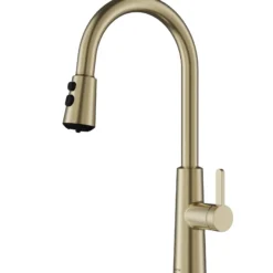 Karran Elmsworth 1.8 GPM Single Lever Lead-free Brass ADA Kitchen Faucet, Pull-Down, Spot-Free Champagne Bronze, KKF760SFCB