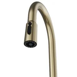 Karran Elmsworth 1.8 GPM Single Lever Lead-free Brass ADA Kitchen Faucet, Pull-Down, Spot-Free Champagne Bronze, KKF760SFCB