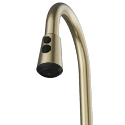 Karran Elmsworth 1.8 GPM Single Lever Lead-free Brass ADA Kitchen Faucet, Pull-Down, Spot-Free Champagne Bronze, KKF760SFCB