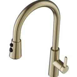 Karran Elmsworth 1.8 GPM Single Lever Lead-free Brass ADA Kitchen Faucet, Pull-Down, Spot-Free Champagne Bronze, KKF760SFCB