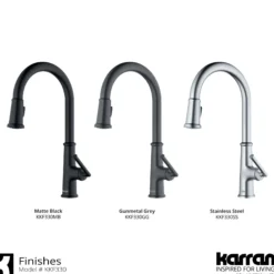 Karran Elwood 1.8 GPM Single Lever Handle Lead-free Brass ADA Kitchen Faucet, Pull-Down Kitchen, Matte Black, KKF330MB