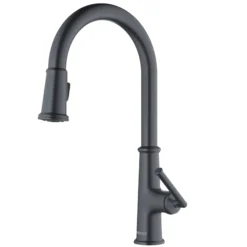 Karran Elwood 1.8 GPM Single Lever Handle Lead-free Brass ADA Kitchen Faucet, Pull-Down Kitchen, Gunmetal Grey, KKF330GG