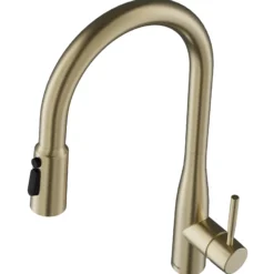 Karran Faraday 1.8 GPM Single Lever Lead-free Brass ADA Kitchen Faucet, Pull-Down, Spot-Free Champagne Bronze, KKF750SFCB