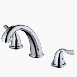 Karran Fulham 1.2 GPM Double Lever Handle Lead-free Brass ADA Bathroom Faucet, Widespread, Chrome, KBF450C