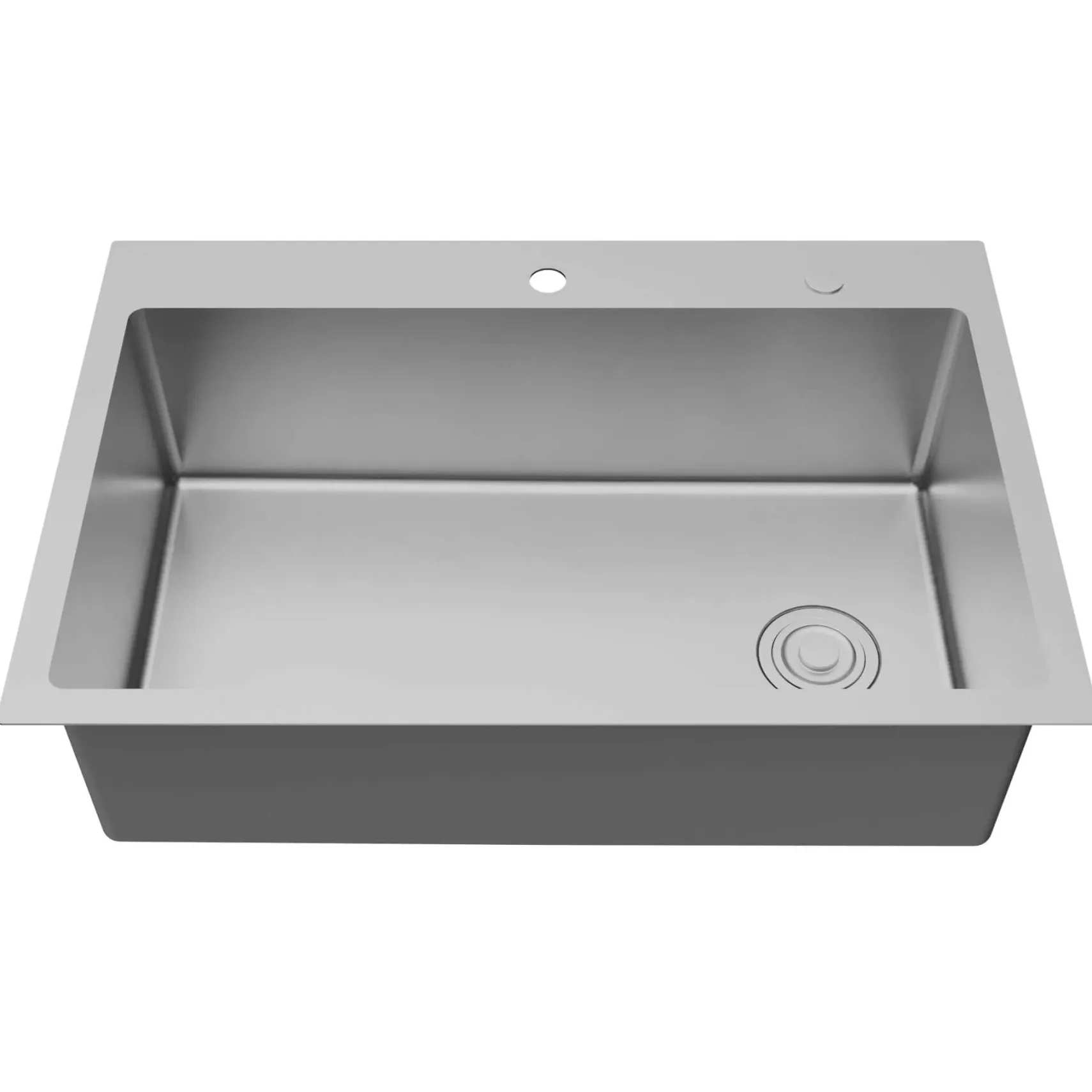 Karran Fusion 33" Drop In/Topmount Stainless Steel Kitchen Sink with Accessories, 16 Gauge, TMSB3331-PK1