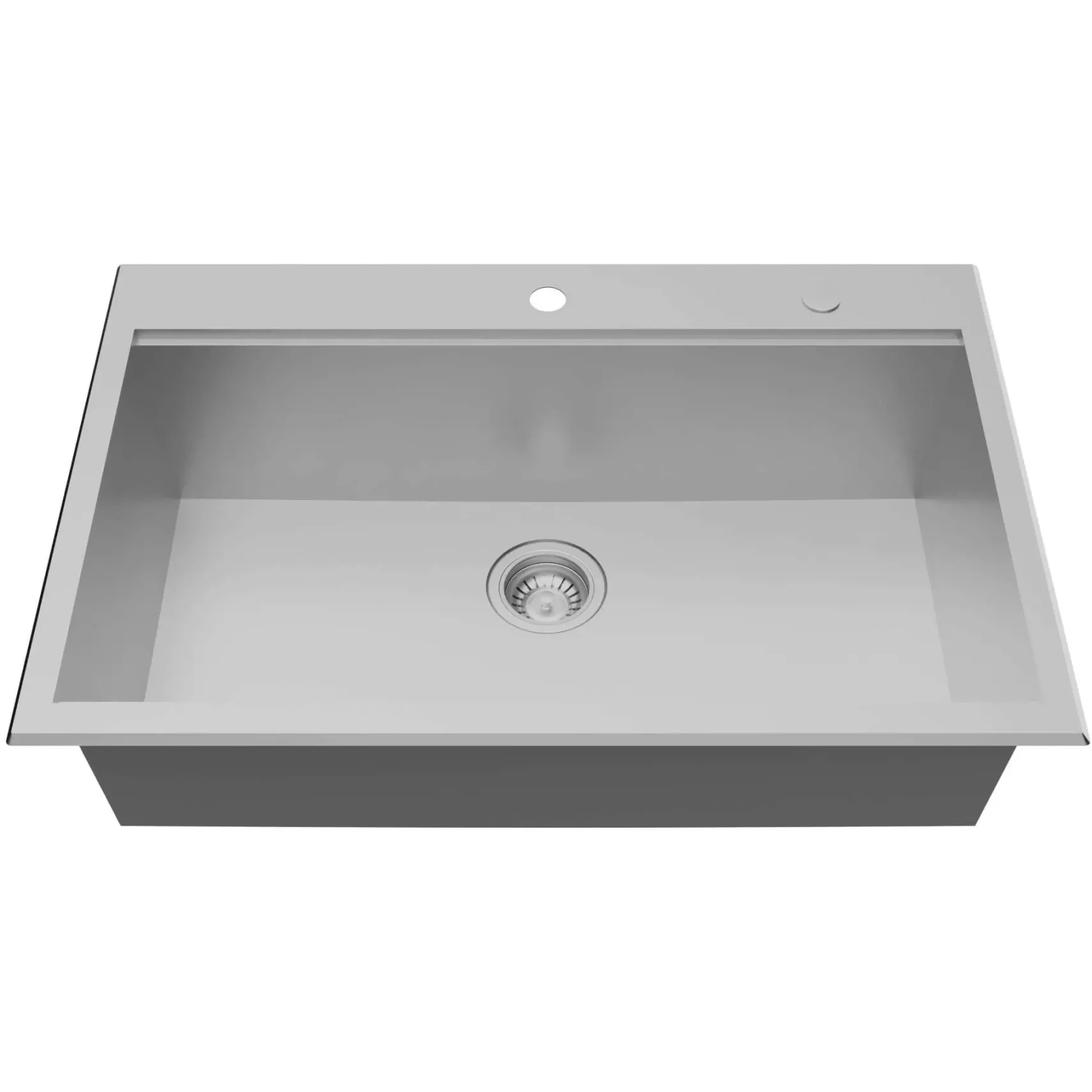 Karran Fusion 33" Drop In/Topmount Stainless Steel Workstation Kitchen Sink with Accessories, 18 Gauge, WSTMSB3323-PK1