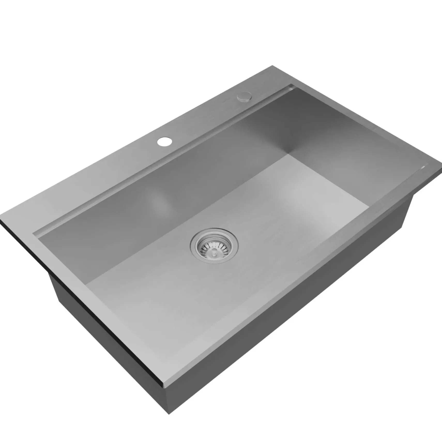 Karran Fusion 33" Drop In/Topmount Stainless Steel Workstation Kitchen Sink with Accessories, 18 Gauge, WSTMSB3323-PK1