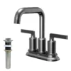 Karran Gillingham 1.2 GPM Double Lever Handle Lead-free Brass ADA Bathroom Faucet, Centerset, Gunmetal Grey, KBF536GG