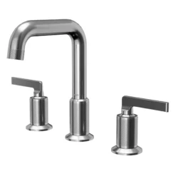 Karran Gillingham 1.2 GPM Double Lever Handle Lead-free Brass ADA Bathroom Faucet, Widespread, Stainless Steel, KBF534SS