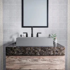 Karran Gillingham 1.2 GPM Double Lever Handle Lead-free Brass ADA Bathroom Faucet, Widespread, Matte Black, KBF534MB