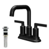 Karran Gillingham 1.2 GPM Double Lever Handle Lead-free Brass ADA Bathroom Faucet, Centerset, Matte Black, KBF536MB