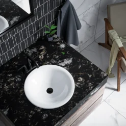 Karran Gillingham 1.2 GPM Double Lever Handle Lead-free Brass ADA Bathroom Faucet, Centerset, Matte Black, KBF536MB