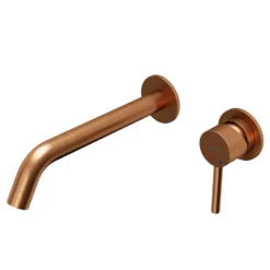 Karran Grantham 1.5 GPM Single Lever Handle Lead-free Brass ADA Bathroom Faucet, Wall Mounted, Brushed Copper, KBF610BC