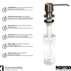 Karran Hillwood 1.8 GPM Single Lever Handle Lead-free Brass ADA Kitchen Faucet, Pull-Down Kitchen, Stainless Steel, KKF260SD25SS