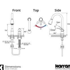 Karran Hillwood 1.8 GPM Single Lever Handle Lead-free Brass ADA Kitchen Faucet, Pull-Down Kitchen, Stainless Steel, KKF260SD25SS