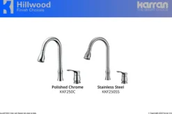 Karran Hillwood Single Lever Handle Lead-free Brass ADA Kitchen Faucet, Pull Down, Chrome, KKF260C
