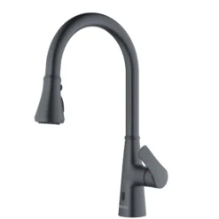 Karran Kadoma 1.8 GPM Single Lever Handle Touchless ADA Kitchen Faucet, Pull-Down Kitchen, Gunmetal Grey, KKF340GG