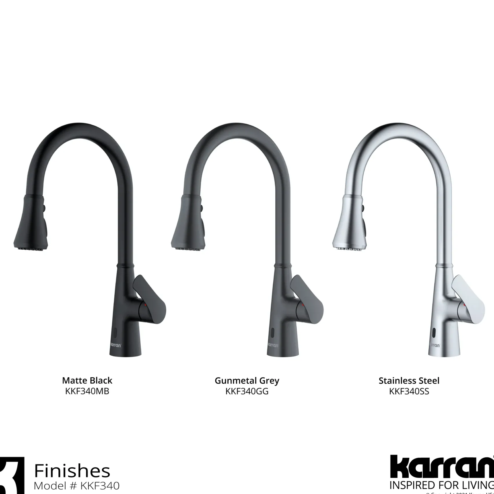 Karran Kadoma 1.8 GPM Single Lever Handle Touchless ADA Kitchen Faucet, Pull-Down Kitchen, Stainless Steel, KKF340SS