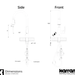 Karran Kadoma 1.8 GPM Single Lever Handle Touchless ADA Kitchen Faucet, Pull-Down Kitchen, Stainless Steel, KKF340SS