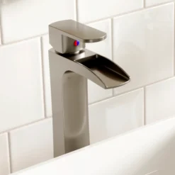 Karran Kassel 1.2 GPM Single Lever Handle Lead-free Brass ADA Bathroom Faucet, Vessel, Stainless Steel, KBF442SS