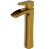 Karran Kassel 1.2 GPM Single Lever Handle Lead-free Brass ADA Bathroom Faucet, Vessel, Gold, KBF442G
