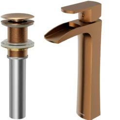 Karran Kassel 1.2 GPM Single Lever Handle Lead-free Brass ADA Bathroom Faucet, Vessel, Brushed Copper, KBF442BC