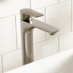 Karran Kayes 1.2 GPM Single Lever Handle Lead-free Brass ADA Bathroom Faucet, Vessel, Stainless Steel, KBF422SS