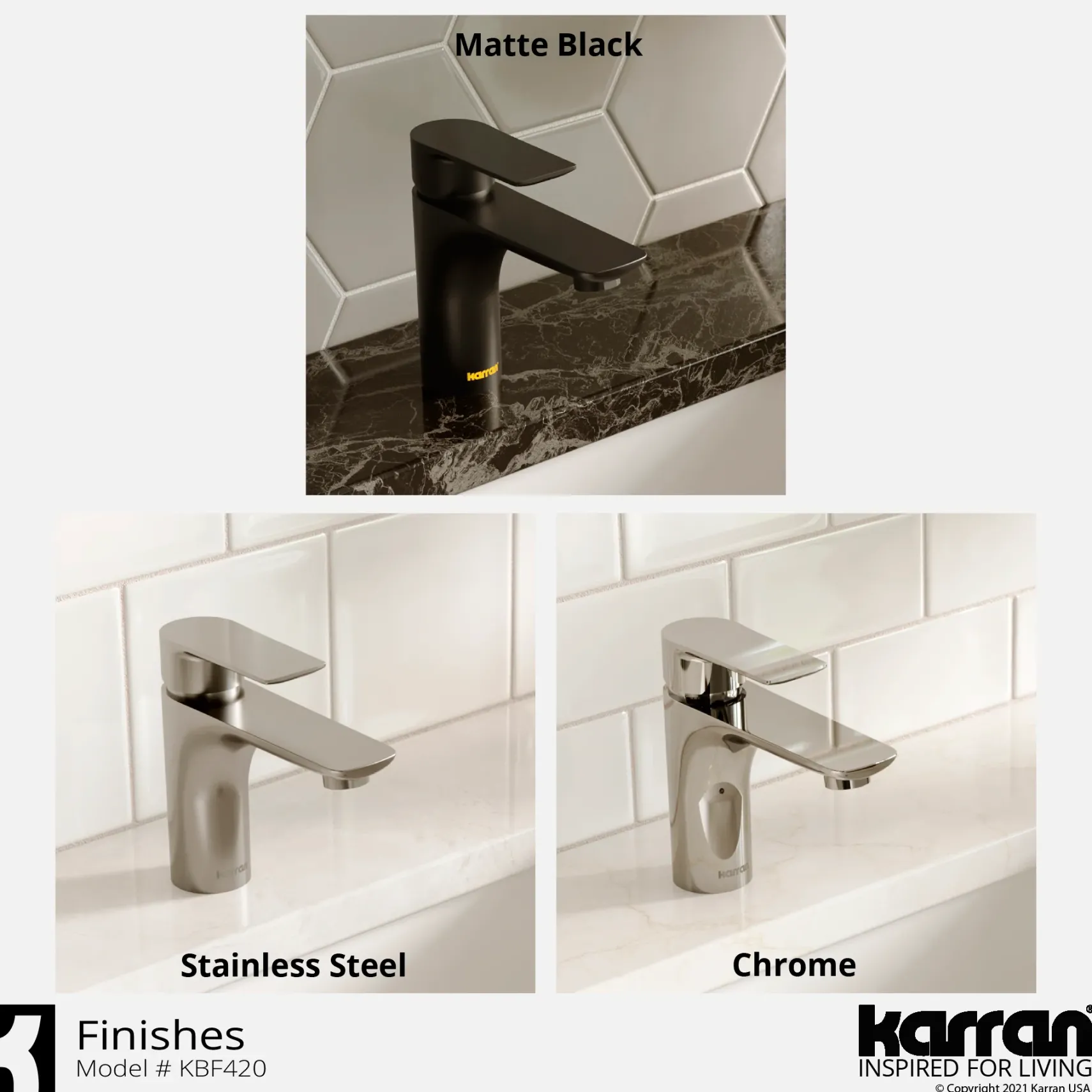 Karran Kayes 1.2 GPM Single Lever Handle Lead-free Brass ADA Bathroom Faucet, Basin, Stainless Steel, KBF420SS