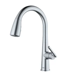 Karran Kentland 1.8 GPM Single Lever Handle Lead-free Brass ADA Kitchen Faucet, Pull-Down Kitchen, Stainless Steel, KKF320SS
