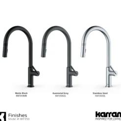 Karran Lagrange 1.8 GPM Single Lever Handle Lead-free Brass ADA Kitchen Faucet, Pull-Down Kitchen, Stainless Steel, KKF350SS