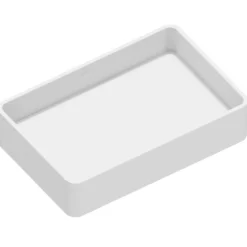 Karran Quattro 13.75" x 21.25" Rectangular Vessel Acrylic Solid Surface ADA Bathroom Sink, White, QM177WH