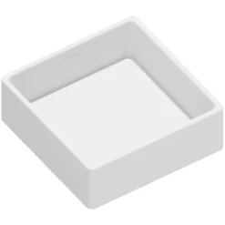 Karran Quattro 14.5" x 14.5" Square Vessel Acrylic Solid Surface ADA Bathroom Sink, White, QM175WH