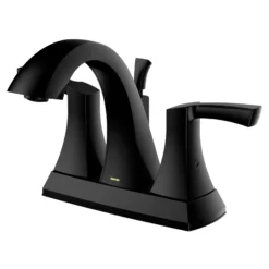 Karran Randburg 1.2 GPM Double Lever Handle Lead-free Brass ADA Bathroom Faucet, Centerset, Matte Black, KBF526MB