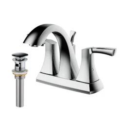 Karran Randburg 1.2 GPM Double Lever Handle Lead-free Brass ADA Bathroom Faucet, Centerset, Chrome, KBF526C